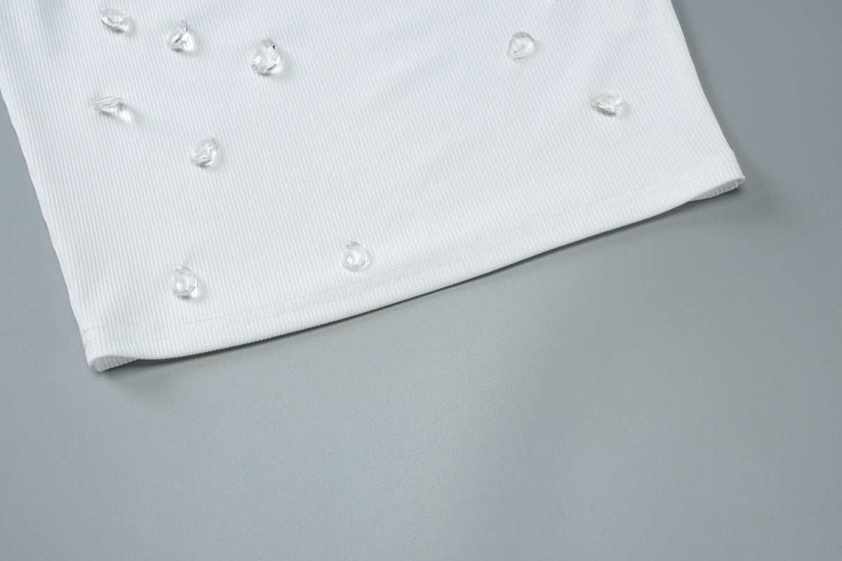 Bling Beading Snatched Tank Top