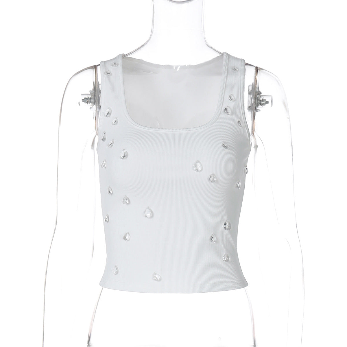 Bling Beading Snatched Tank Top