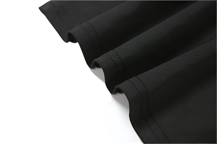 Solid Full Sleeve U-Neck Split Super-Long Top