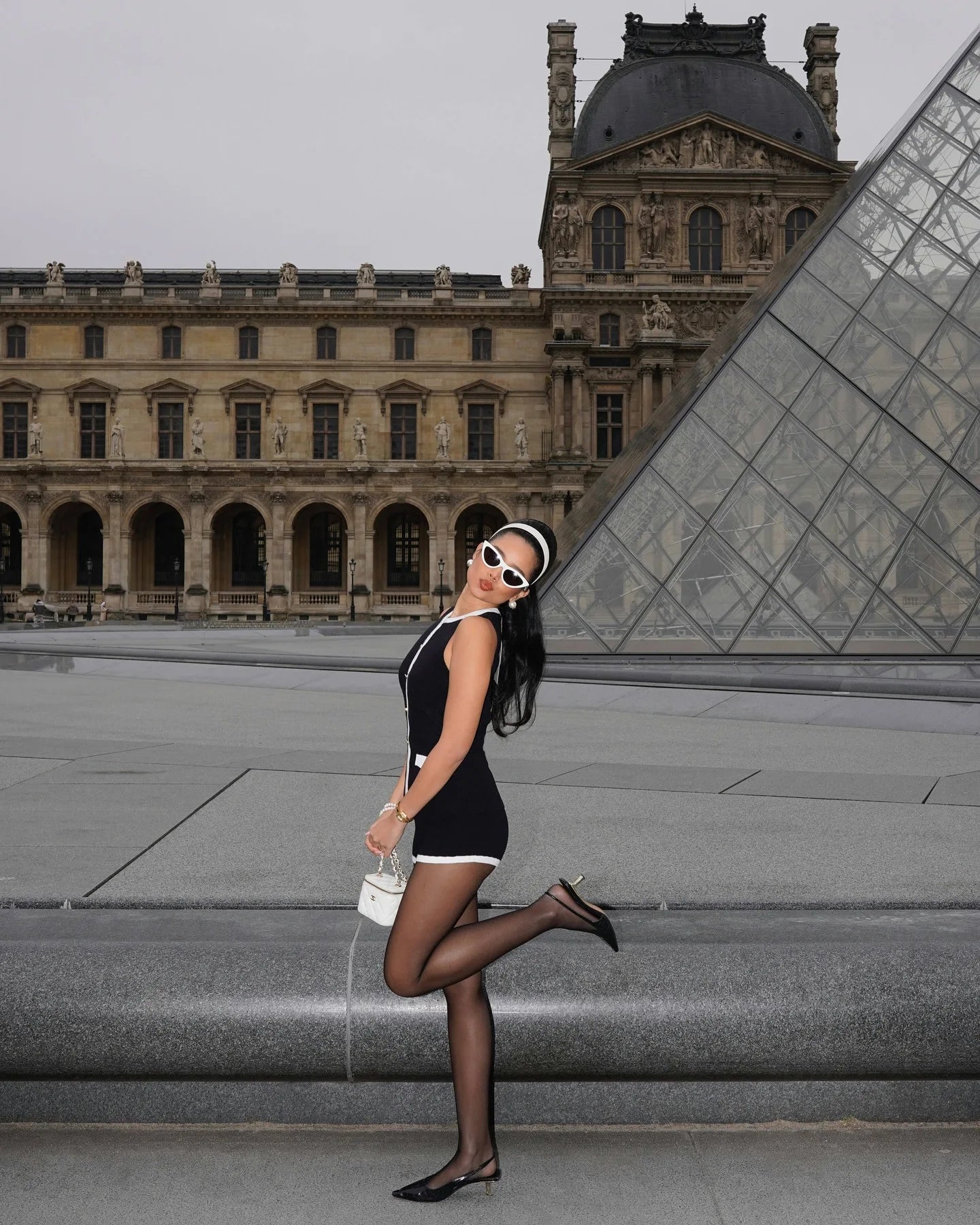 Slim Knitted Patchwork Top and Mini Shorts