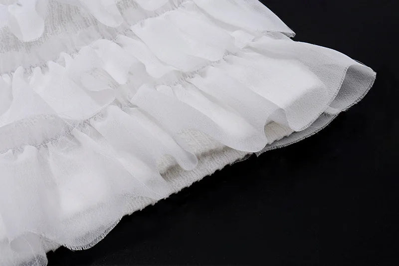 Ruffle Tiered Mini Skirt + Top