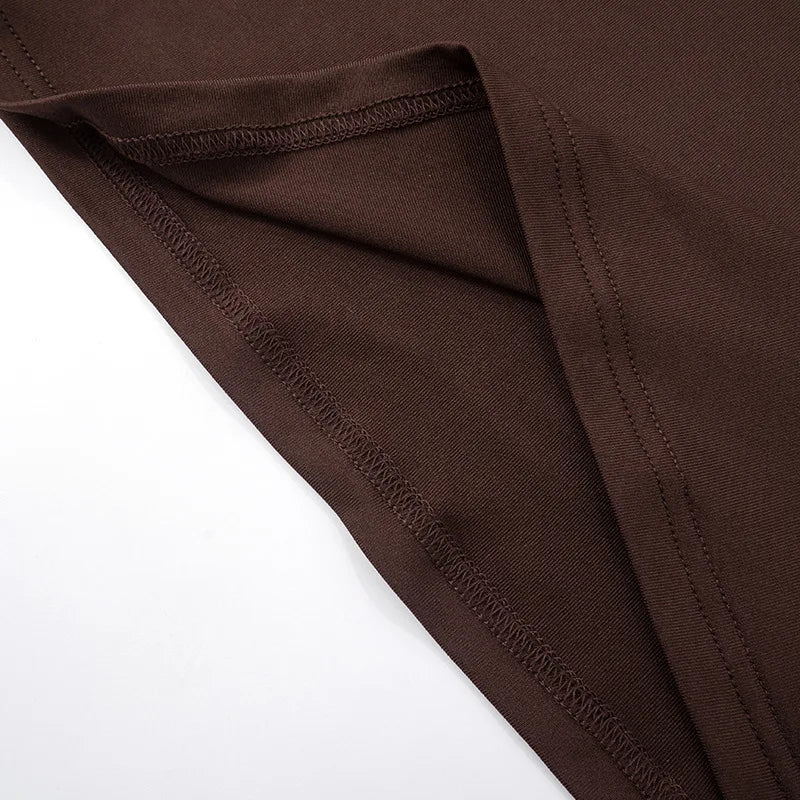 Summer Brown Halter Neck Tie Camisoles