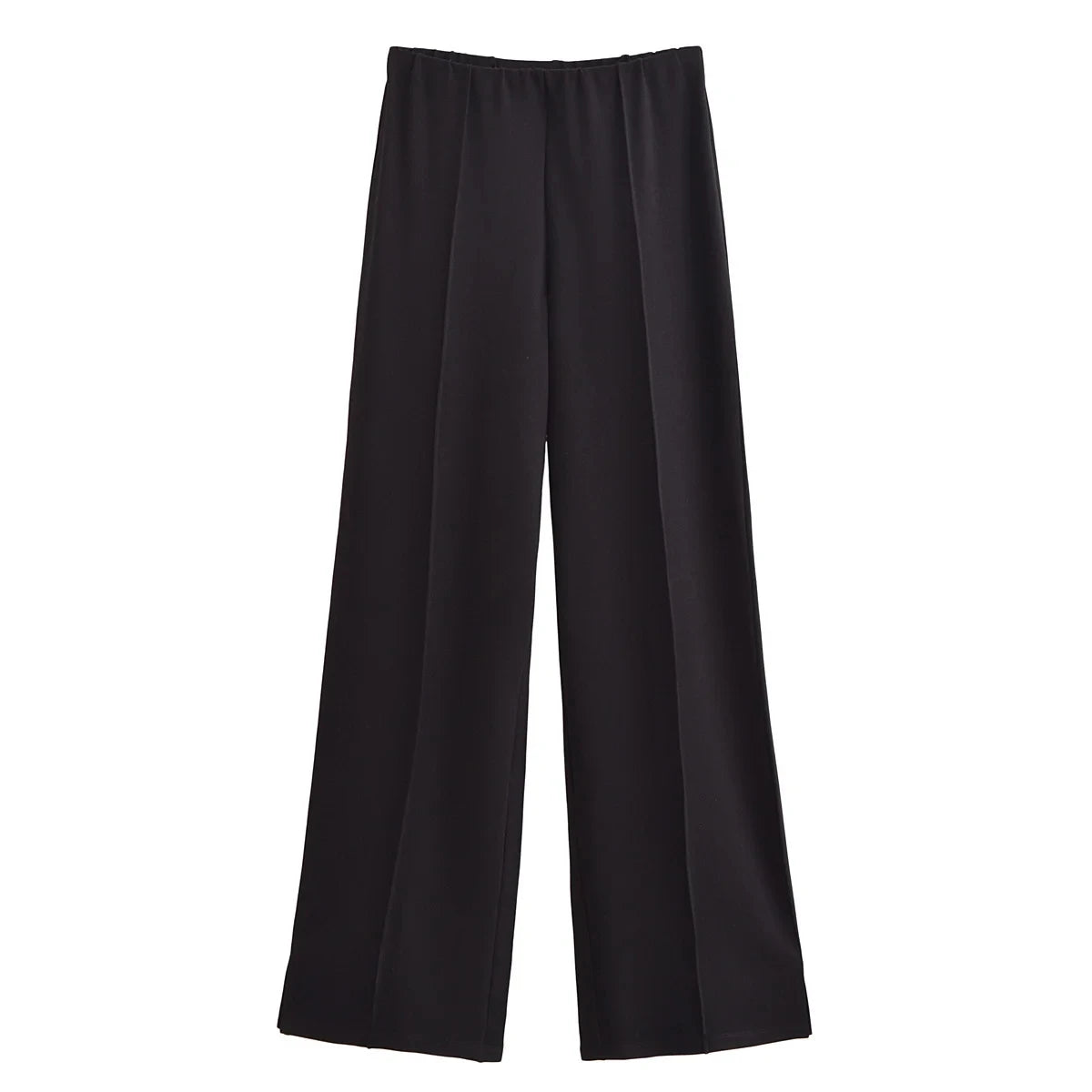 Women's Slimming 2-Piece Set Double-Sided Top Elegant Stretch Long Pants Female Suit