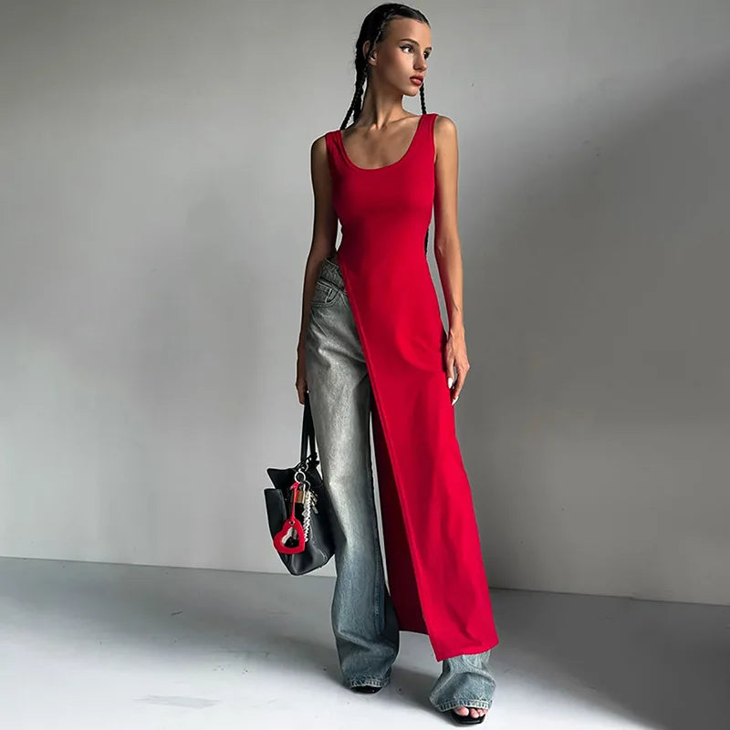 Elegant Long Length Tank Top