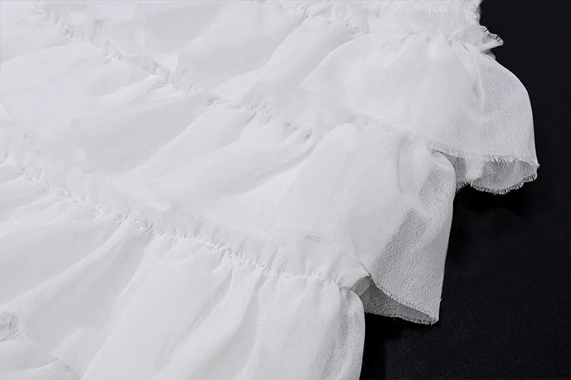 Ruffle Tiered Mini Skirt + Top