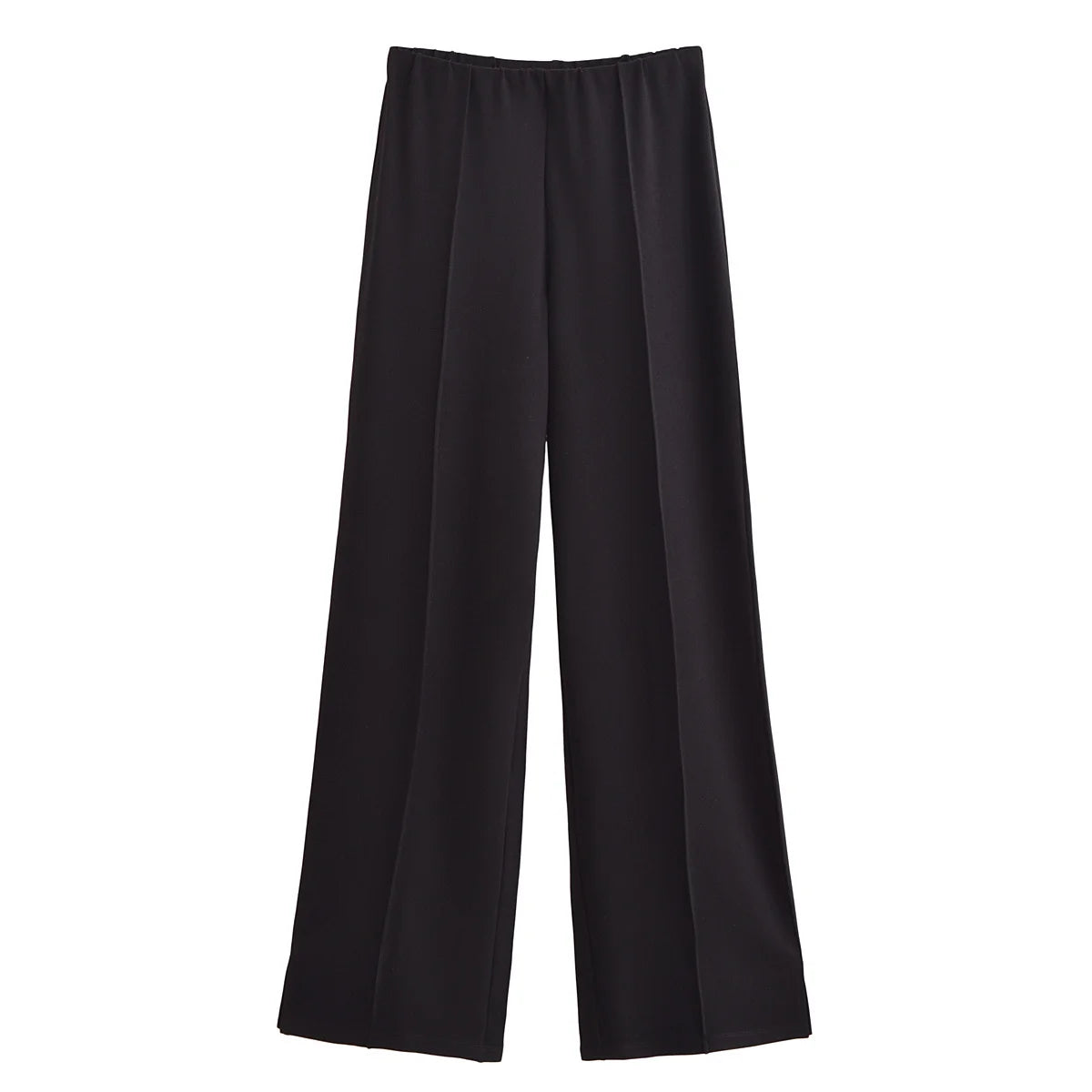 Women's Slimming 2-Piece Set Double-Sided Top Elegant Stretch Long Pants Female Suit