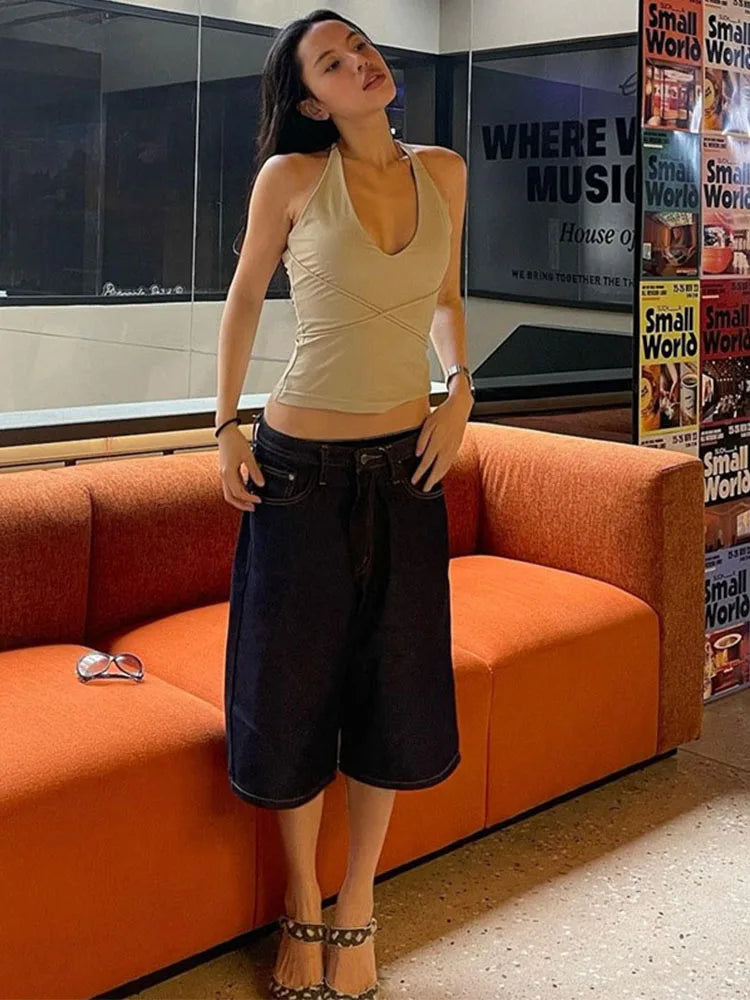 Sleeveless Halter Camis Tank Top