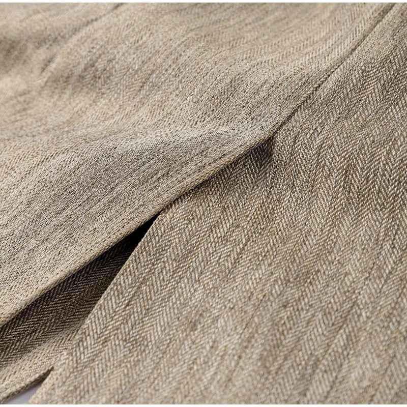 Sleeveless Single-breasted Vest High Waist + Wide Leg Trousers Set