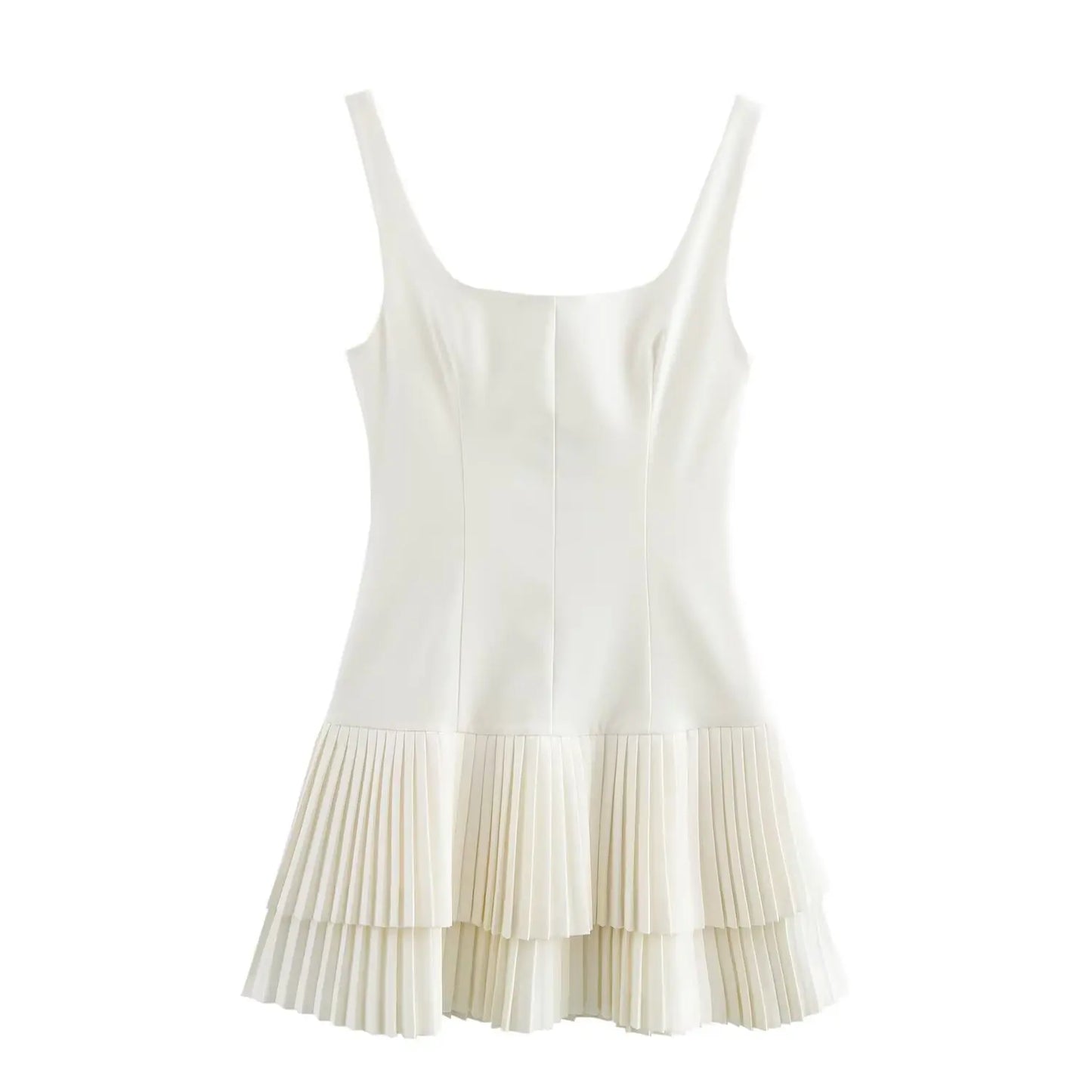 Summer Pleated Dress Chic High Slim Short Dress