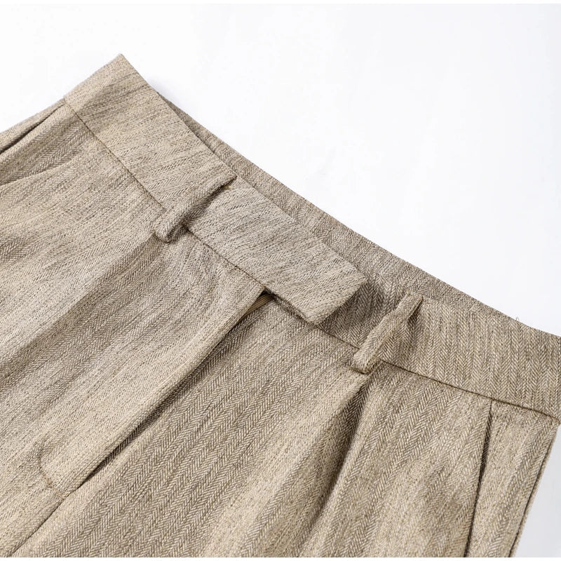 Sleeveless Single-breasted Vest High Waist + Wide Leg Trousers Set