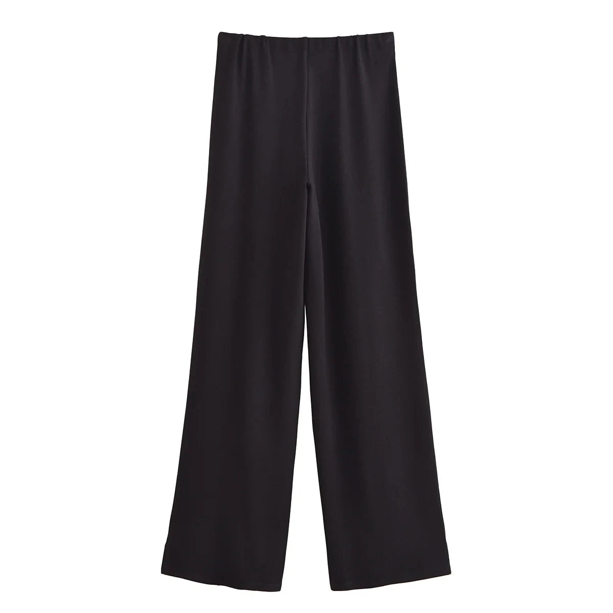 Women's Slimming 2-Piece Set Double-Sided Top Elegant Stretch Long Pants Female Suit