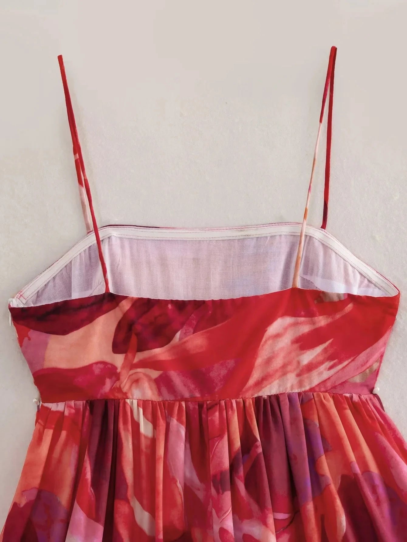 Pleated Slip Mini Dress Woman Print Summer Beach Dress