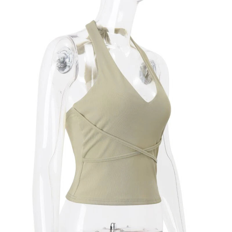 Sleeveless Halter Camis Tank Top