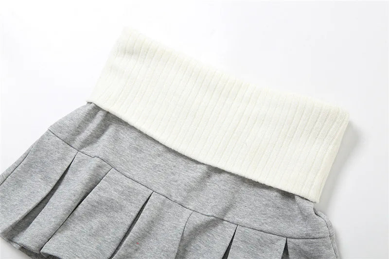 Splice Sweater Skirt Set