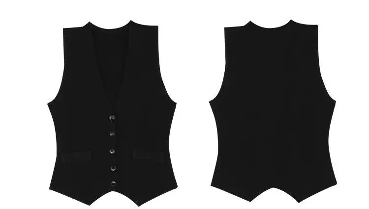 Vintage Solid V-Neck Vest