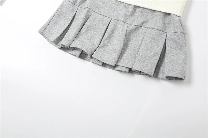 Splice Sweater Skirt Set