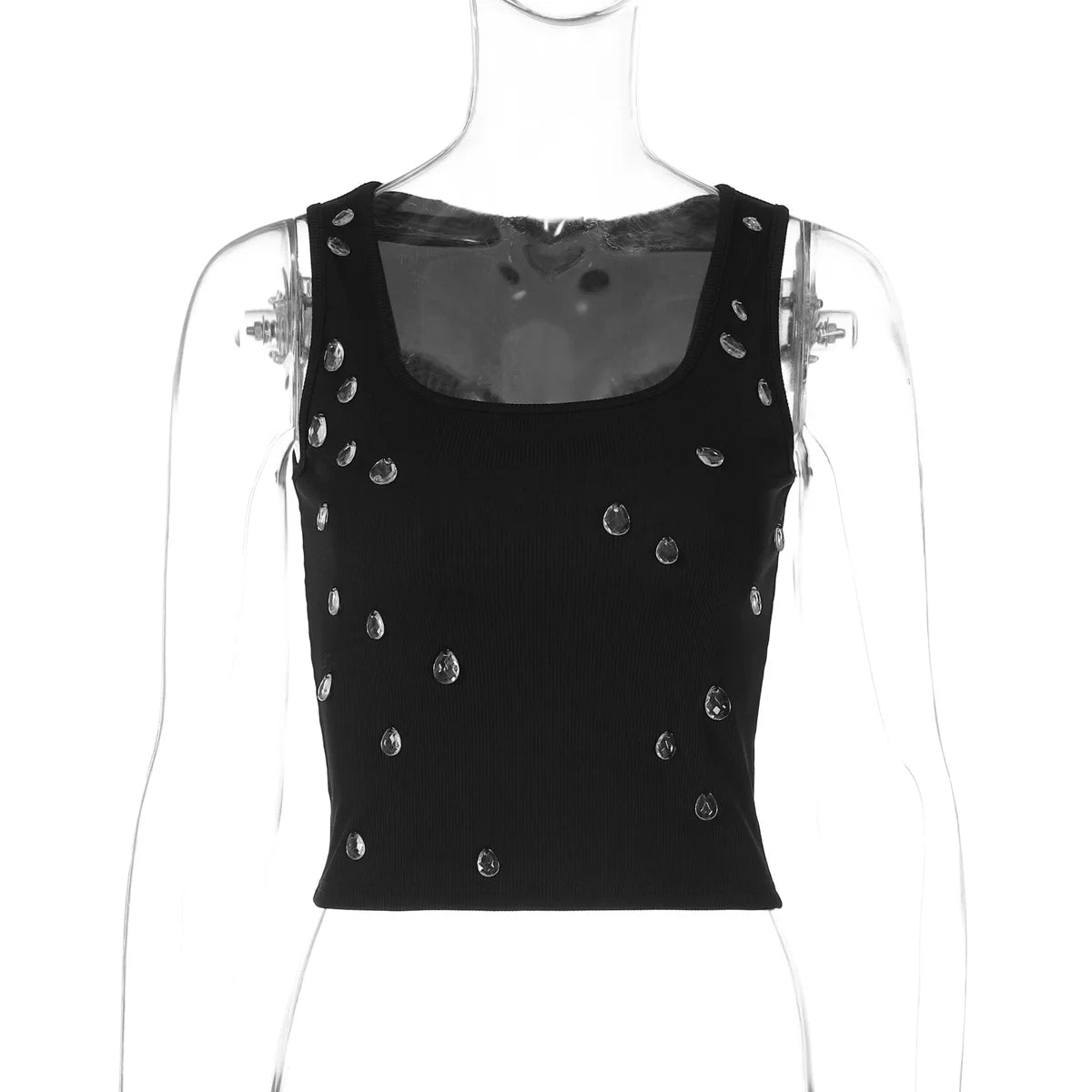 Bling Beading Snatched Tank Top