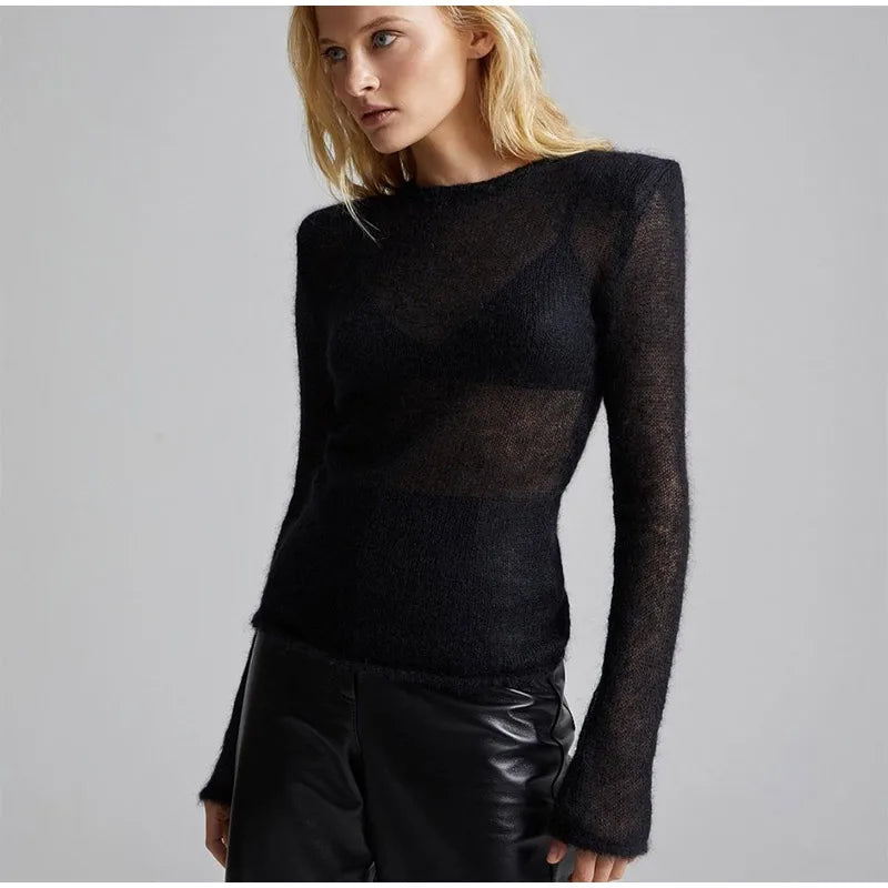Casual Thin Pullover Round Neck Slim Sweater
