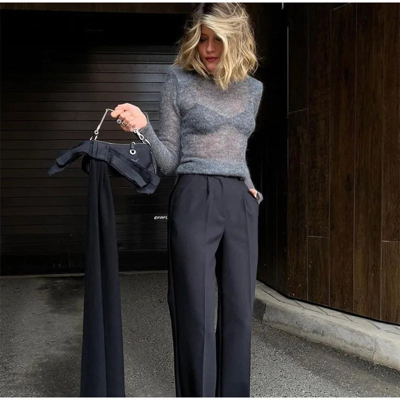Casual Thin Pullover Round Neck Slim Sweater