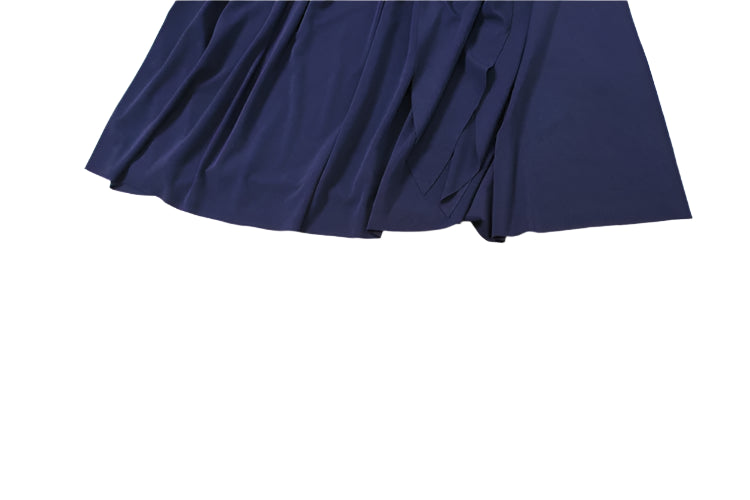 2 Piece Set Classic V-neck Camis Bodysuits + Tied Split Ruffle Maxi Skirt